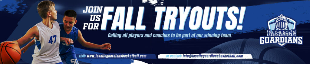 LaSalle Guardians Fall basketball Tryouts banner image